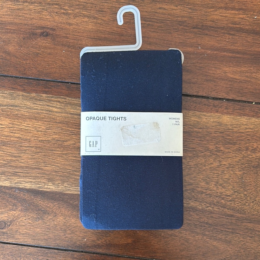 NWT GAP Opaque Tights in Navy Blue Size M/L